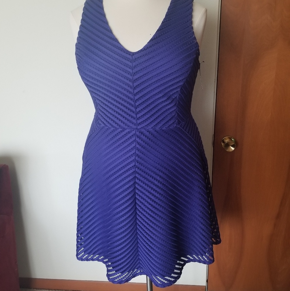 Purple zip back dress